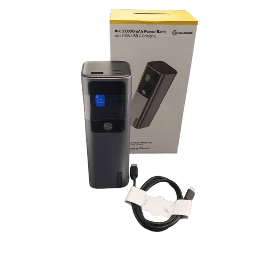 Alogic A27KPB140W Ark 27,000mAh Power Bank Charger With 140W USBC Charging, Like New, With Box + USBC Cable (NA 1346643)