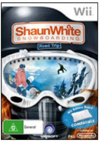 Shaun White Snowboarding Road Trip Wii Game Good With Manual