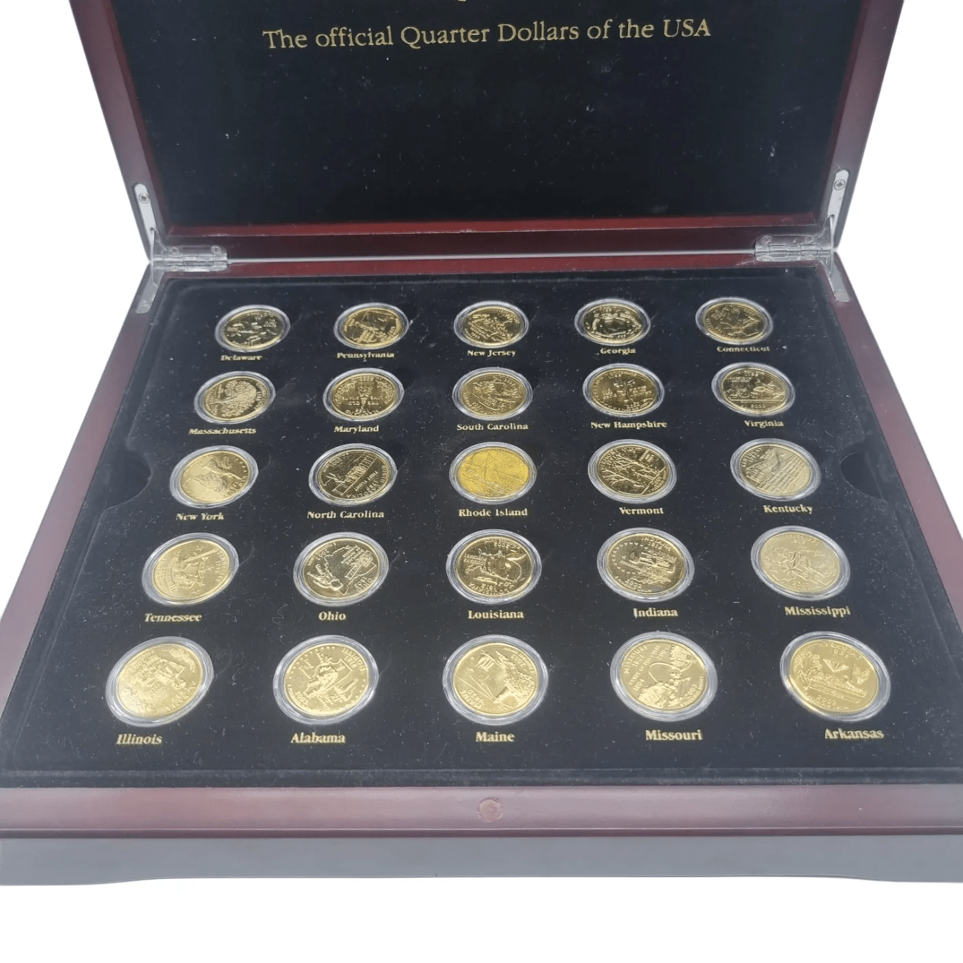 50 State Quarters: The Official Quarter Dollars of the USA *In Wooden Case*