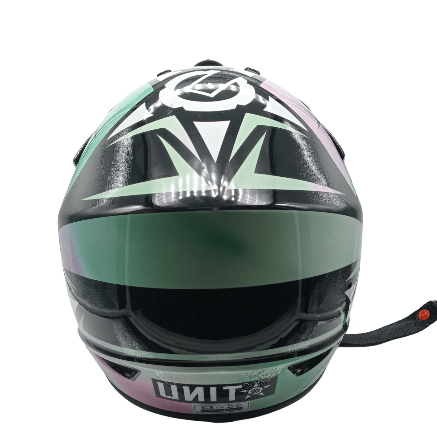 UNIT Riders Youth Helmet Sky High PC-7 Black/Purple/Teal (WR 1351366)