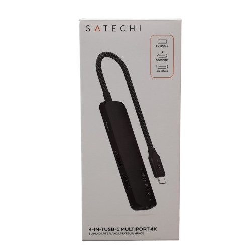 Satechi 4-in-1 USB-C Slim Multiport Adapter 4K