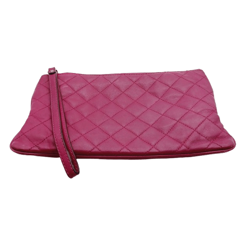 Michael Kors Selma Zip Clutch Quilted Pink