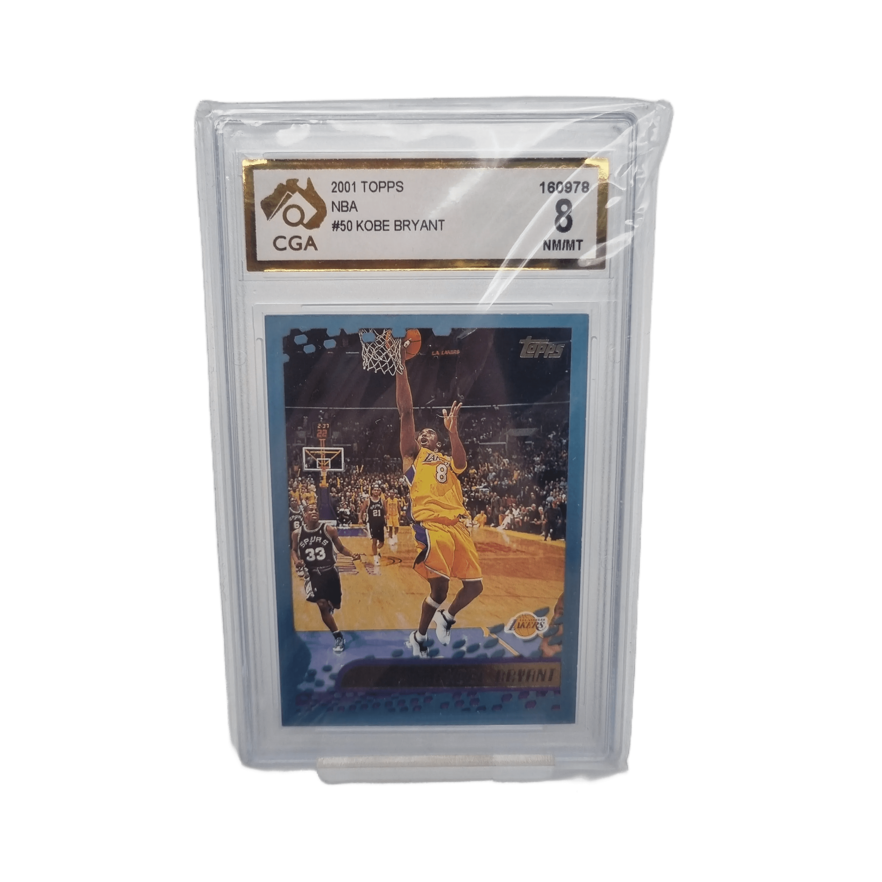 Kobe Bryant Topps Basketball Card #50 Graded CGA 8 NM/MT