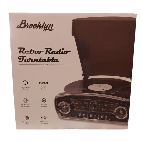 Brooklyn Retro Turntable In Box Unsealed In Store – Black