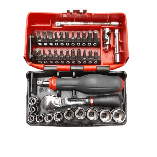 Facom 38-Piece Metric 1/4 in Standard Socket/Bit Set with Ratchet, 6 point New In Packet