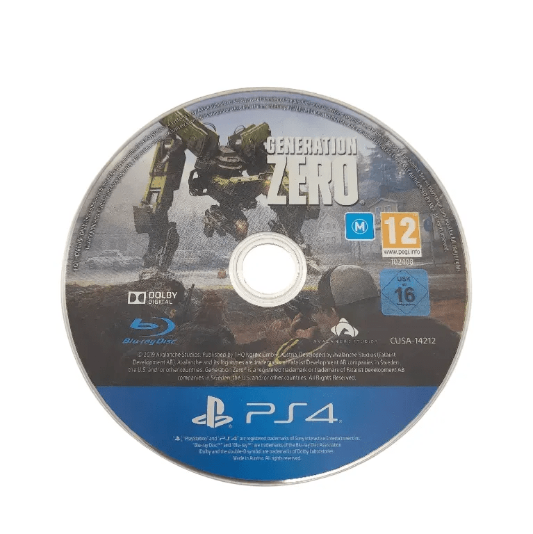 Generation Zero Play Station 4 Video Game