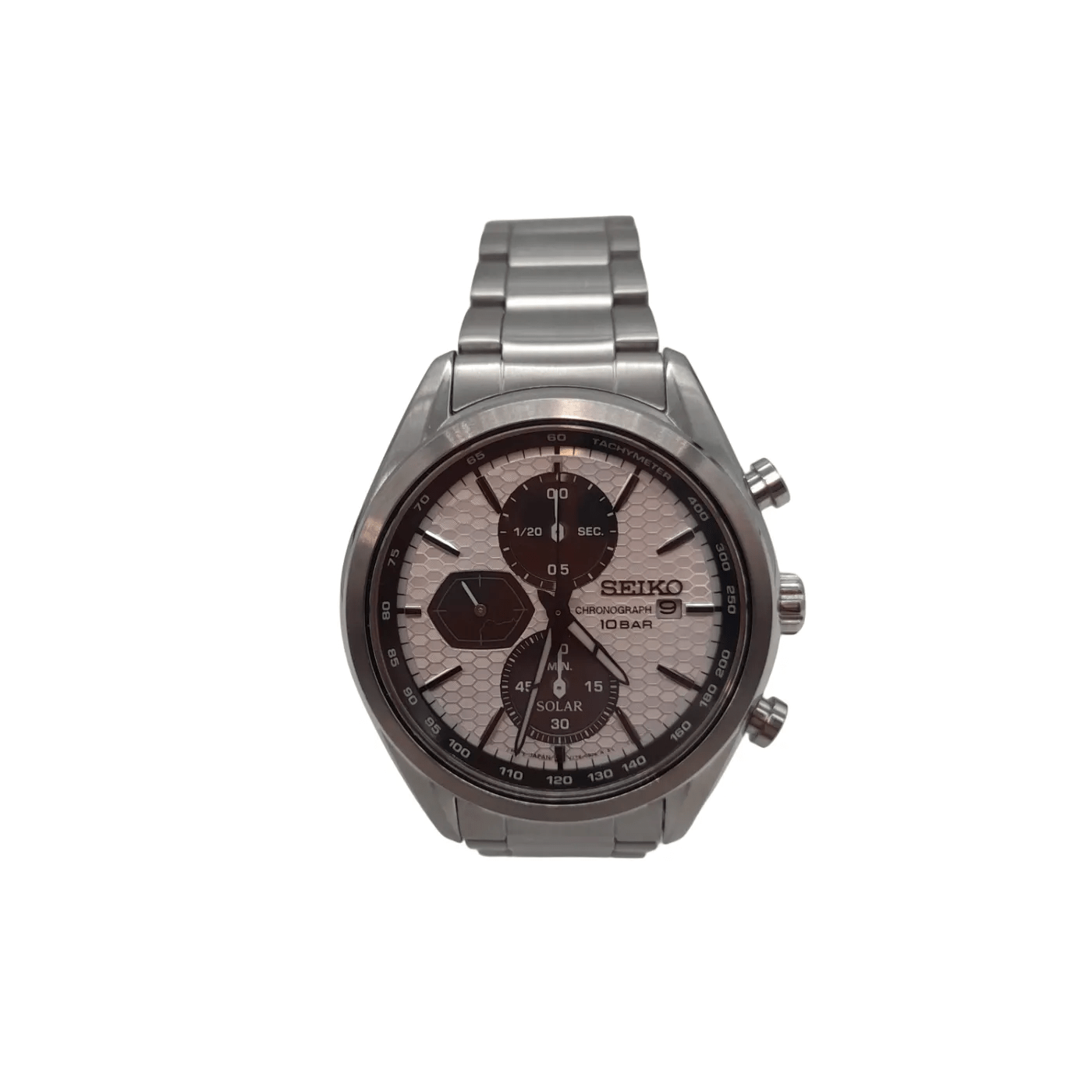Seiko Solar Chronograph 10 Bar Machina Sportiva Watche With Box V176-0BH0