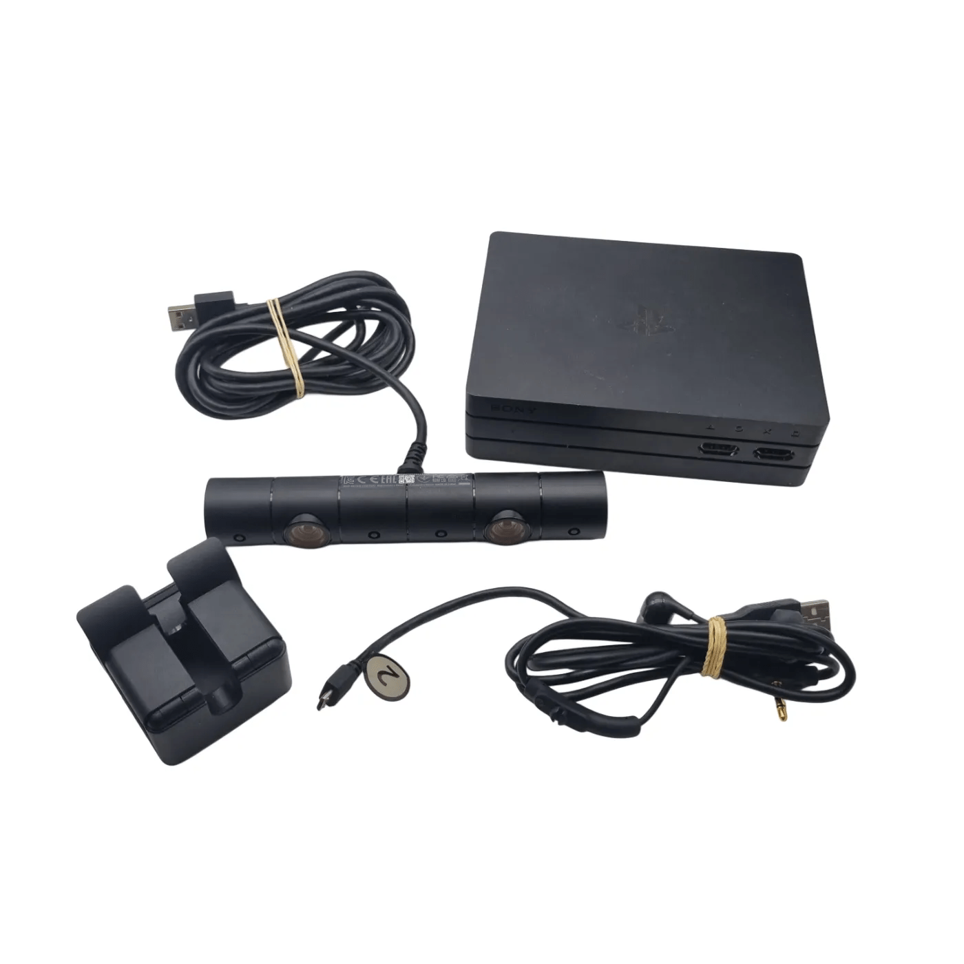 Sony PlayStation 4 VR PSVR CUH-ZVR2 Virtual Reality Headset + Power + Camera + Processing Unit *No Remotes* (Wear and tear on the head unit)