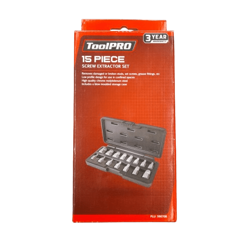 ToolPRO Screw Extractor Set – 15 Piece – (LN)