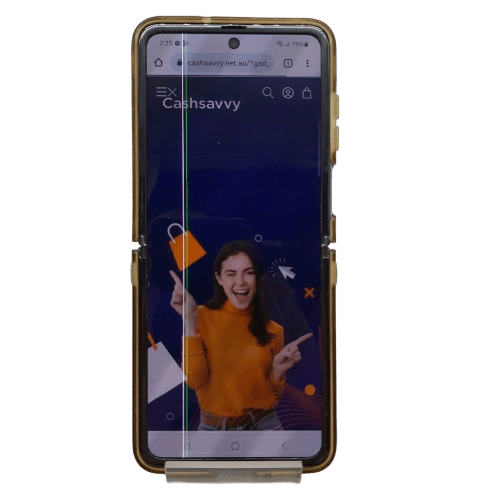 Samsung Galaxy Z Flip 256GB Pink With Case* Screen Has Some Damage – SOLD AS IS (CP-1315914)