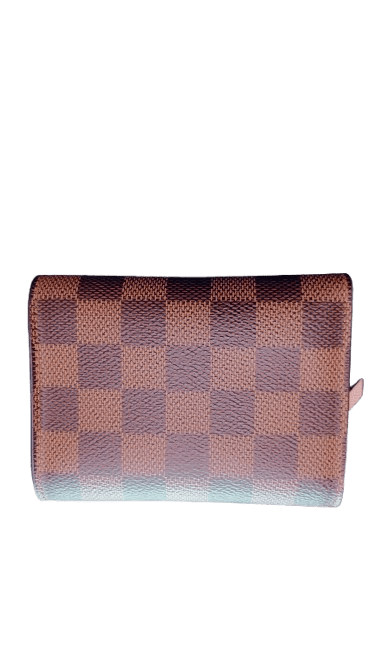 Genuine Louis Vuitton Wallet N61700 Victorine, Brown And Pink, Wear On Snap Closure, Hot Stamped, With Receipt, Dust Bag And Box
