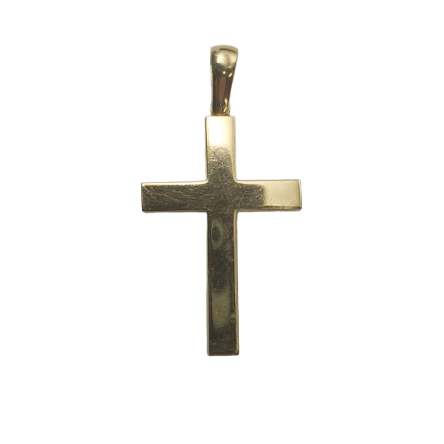 18CT Yellow Gold Cross Pendant – 3.6g, 2.6cm x 1.7cm