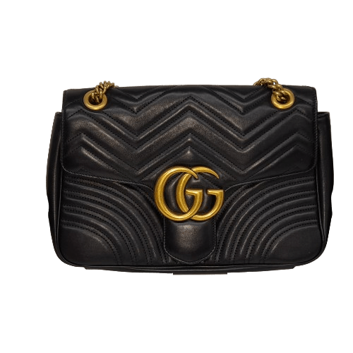 Gucci GG Marmont Leather Shoulder Bag with Box, Dust Bag, and Authenticity