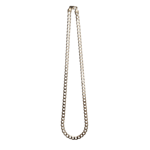 9ct Yellow Gold Curb Necklace – 37.62g, 55cm, Stamped 375