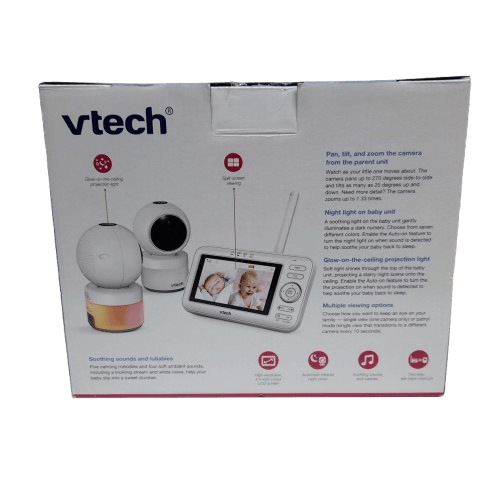 VTech BM4700N 4.3″ 2-Camera Full Colour Pan and Tilt Video Baby Monitor in Box Like New