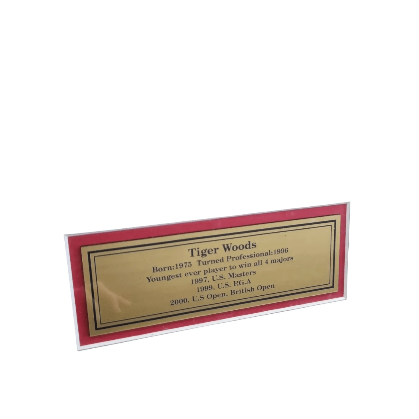 Magic Moments Memorabilia – Tiger Woods: Youngest Ever Player To Win All 4 Majors In Frame + COA *Pick Up Only* (WR 1346750)