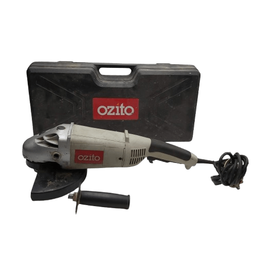 Ozito Angle Grinder AGG-051K Silver In Hard Case With Spare Blades (NA 1352410)