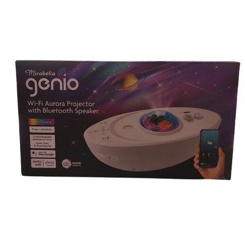 Mirabella Genio Wi-Fi Aurora Projector With Bluetooth Speaker In Box