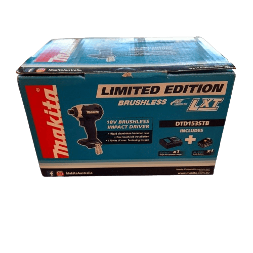 Makita Impacgt Driver DTD153STB With Battery And Charger Limited Edition In Box