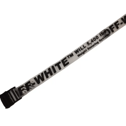 Off-White Rubber Industrial Belt – Clear/Black