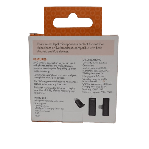 Otto OTLAVWLMIC Wireless Lapel Microphone in Box Like New (JN)