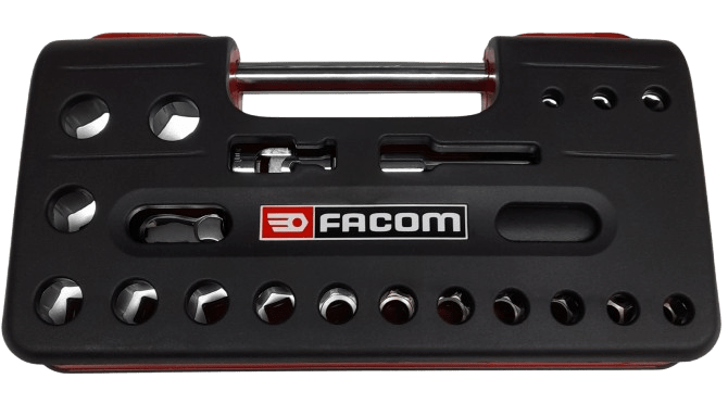 FACOM SXL.DBOX1PB 21PCE Metric 1/2″ Standard Socket Set with Ratchet Like NEW