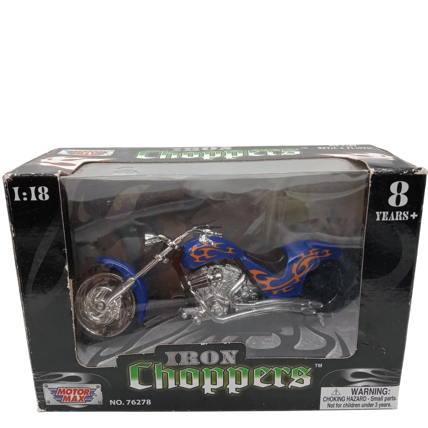 Motor Max Model Motorbikes 76278 – Blue/Orange In Box (WR 1342965)