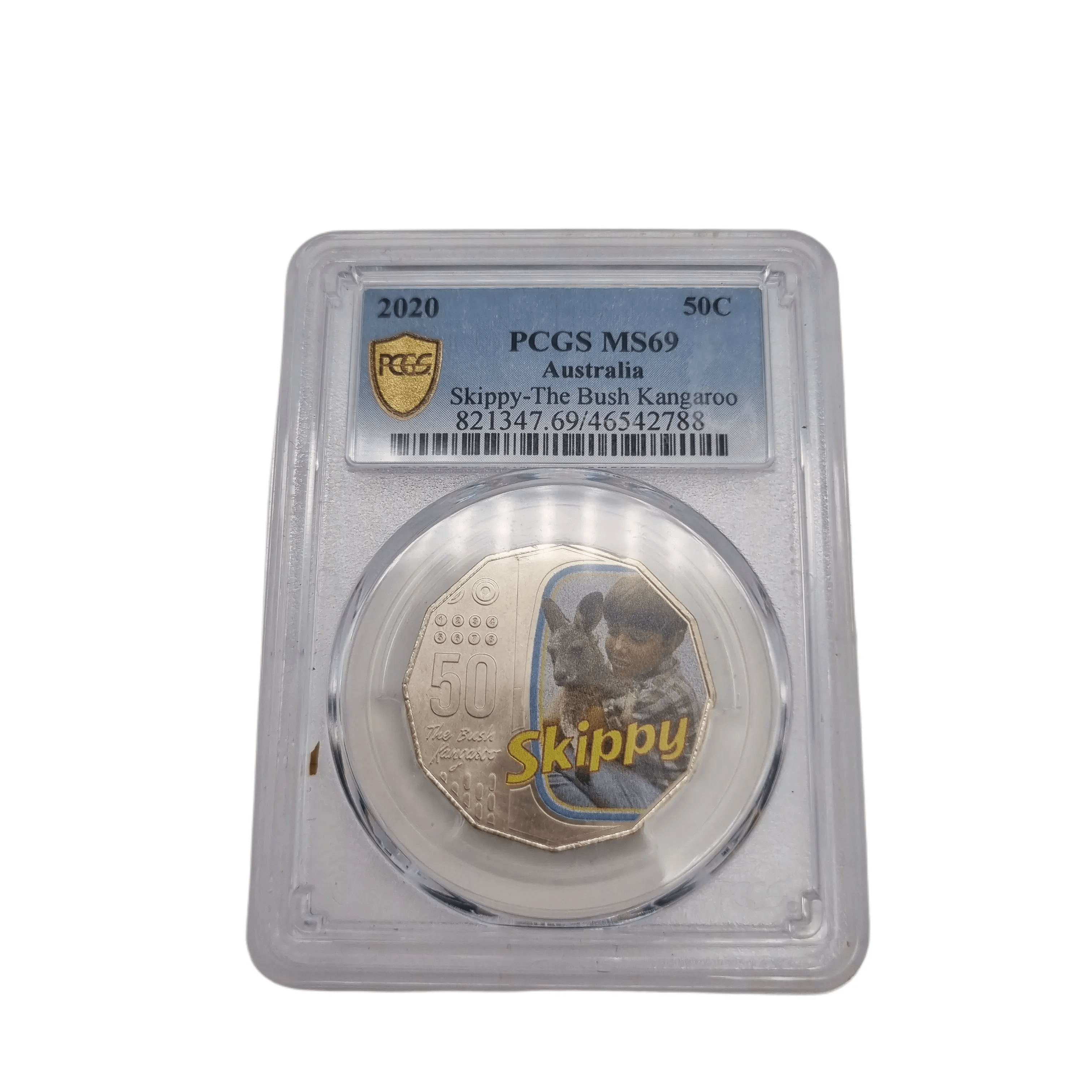2020 50c Skippy the Bush Kangaroo 50th Anniversary Fifty Cent PCGS MS69