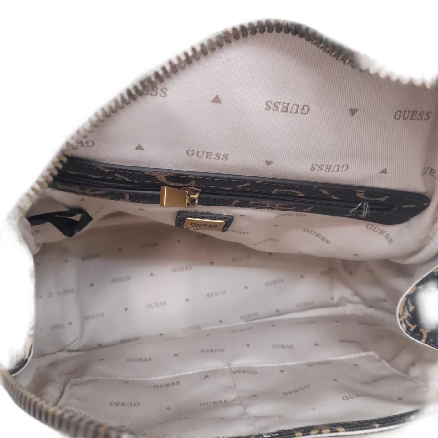 GUESS Manhattan Brown Monogram Backpack With Dust Bag