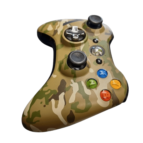 Microsoft XBOX 360 Special Edition Camo Wireless Controller, Very Good Condition, With Battery Cover