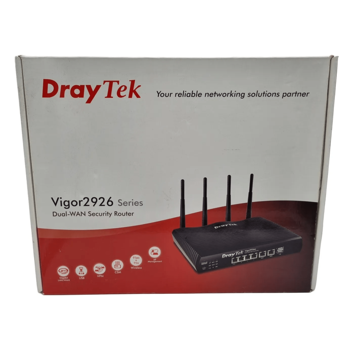 DrayTek Vigor 2926 Router – Black, In Box + Power Cable (WR 1349382)