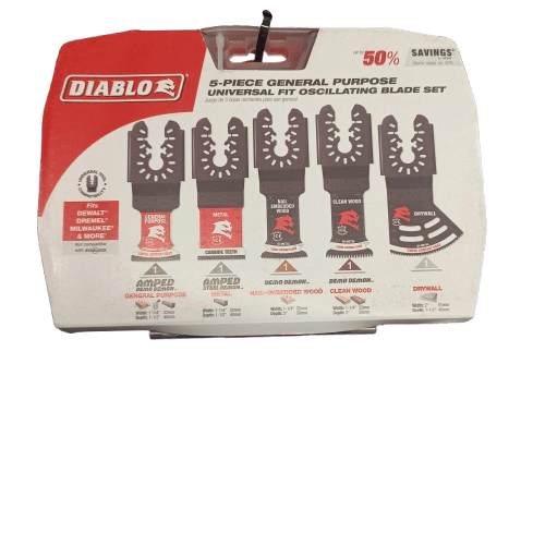 Diablo 5-Piece General Purpose Universal Fit Oscillating Blade Set
