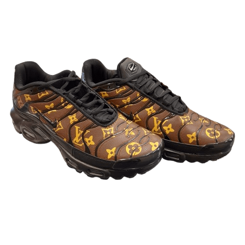 Nike TN-Style Sneakers with Louis Vuitton-Inspired Print – Men’s US 11 (GE 1348074)