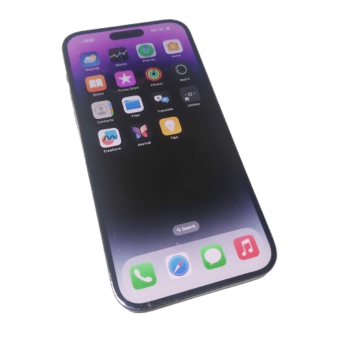 Apple iPhone 14 Pro Max Grey & Charging plug and Cord