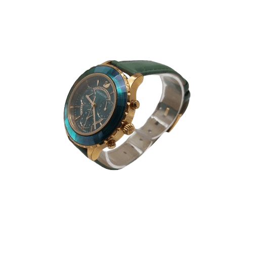 Ladies Green Swarovski Watch  *Scratch On Glass And Not Ticking