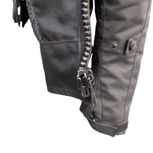 Dririder Motorcycle Jacket, Black With Silver Trim, 4XL, Good Condition – Main Body Zip Damaged