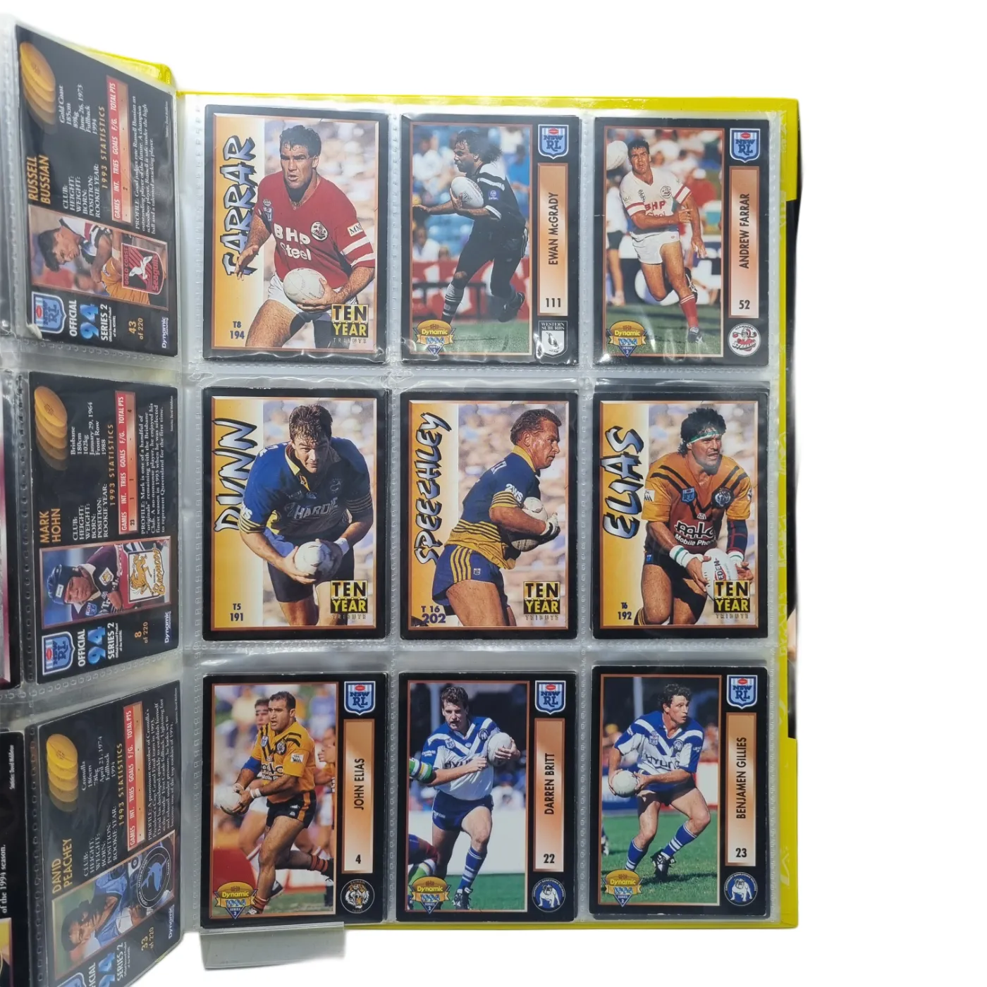 No Brand Card Album – Assorted NRL Cards in Yellow Select AFL Album (WR 1345172)