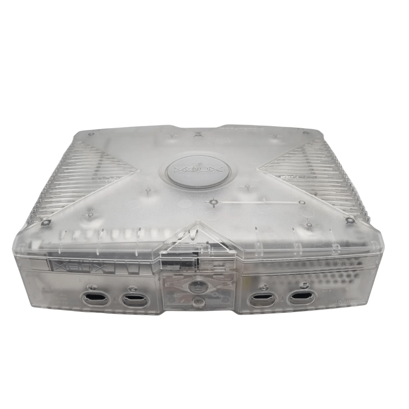 Original Microsoft Xbox Console Crystal (C01713) + Power + AV Cables (No Controller)
