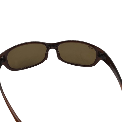 **Maui Jim MJ417-26B Twin Falls Sunglasses, Brown, Good Condition, Slight Scuff On One Lens, With Generic Soft Bag**