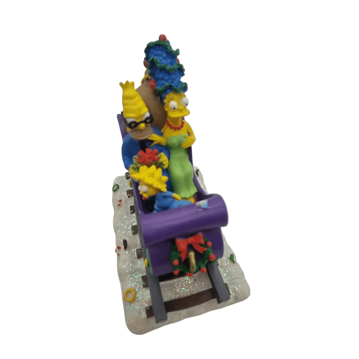 THE SIMPSONS SCULPTURE: ALL ABOARD FOR THE CHRISTMAS EXPRESS  Issue 4808C – With COA * Broken Part