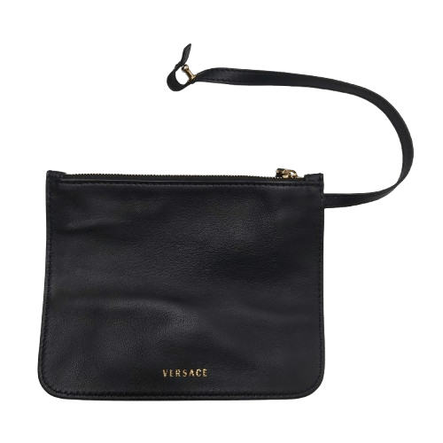 Versace La Medusa Lambskin Leather Black Gold Chain Bag DBF1066