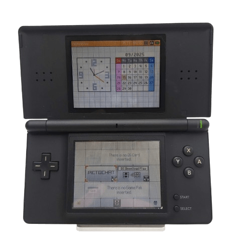 Nintendo DS LITE USG-001 Console, Black- With Stylus, 3rd Party Case, And Official Mains Charger, Very Good Condition