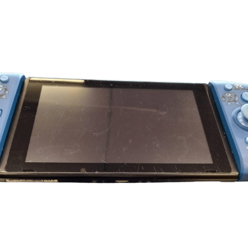 Nintendo Switch Console – No Charger or Dock – With MegaMan Comfort Grip Joy-Con Attachments – Condition as Pictured
