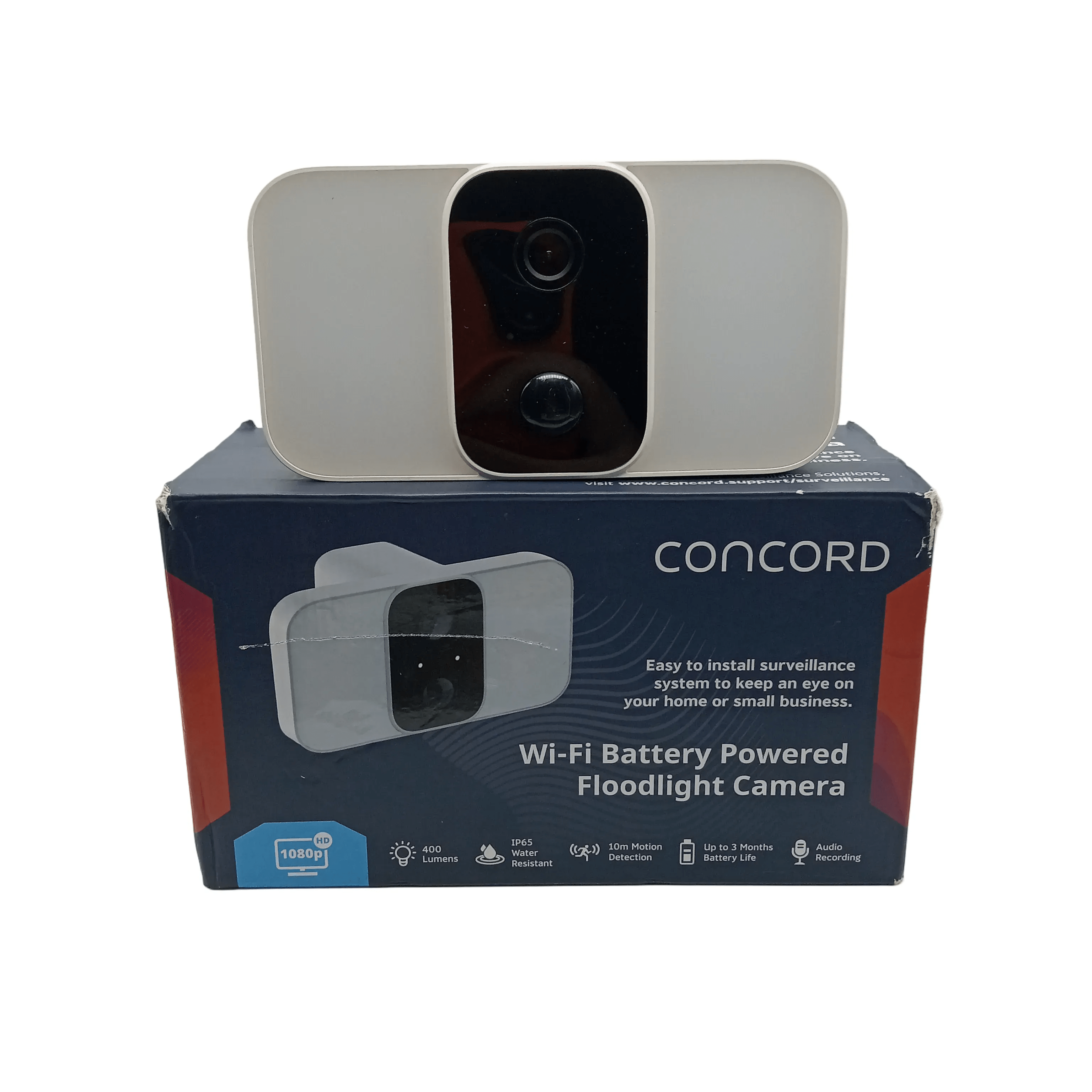 Concord Wi-Fi Battery Powered Floodlight Camera QC3918 In Box