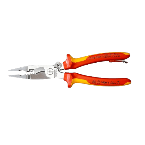 Knipex Combination Pliers, 200 mm Overall, Straight Tip, VDE/1000V (LN)