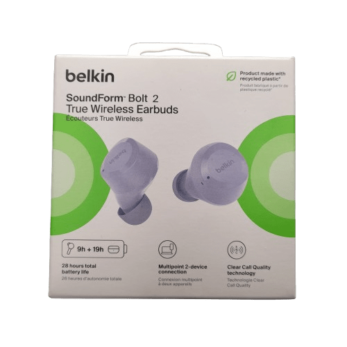 Belkin SoundForm Bolt 2 Wireless Earbuds Lavender (JN)