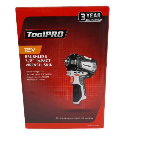 ToolPRO 12V Brushless 3/8″ 200Nm Impact Wrench Skin Only in Box Like New (MR)