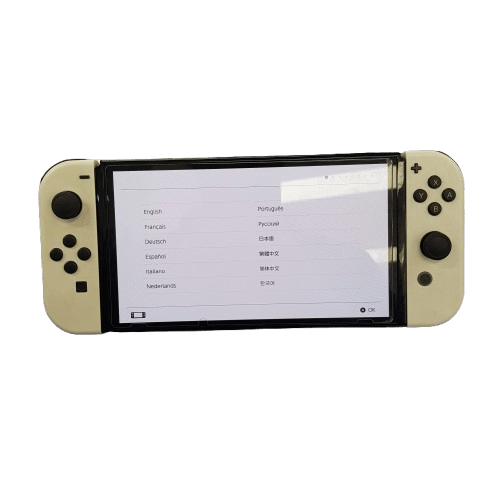 Nintendo Switch OLED Model White HEG-001 With Dock And Power Cord