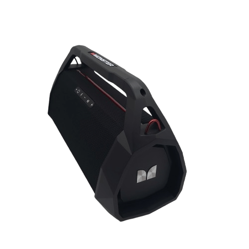 Monster Street Rechargeable Boombox MT-BBS04, Black, Like New, With Box, Manual, Strap, USB Cable + AUX Cable (CP 1355078)