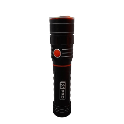 RS PRO LED Torch Black 250 lm, 167 mm New In Box ( Batteries Included )